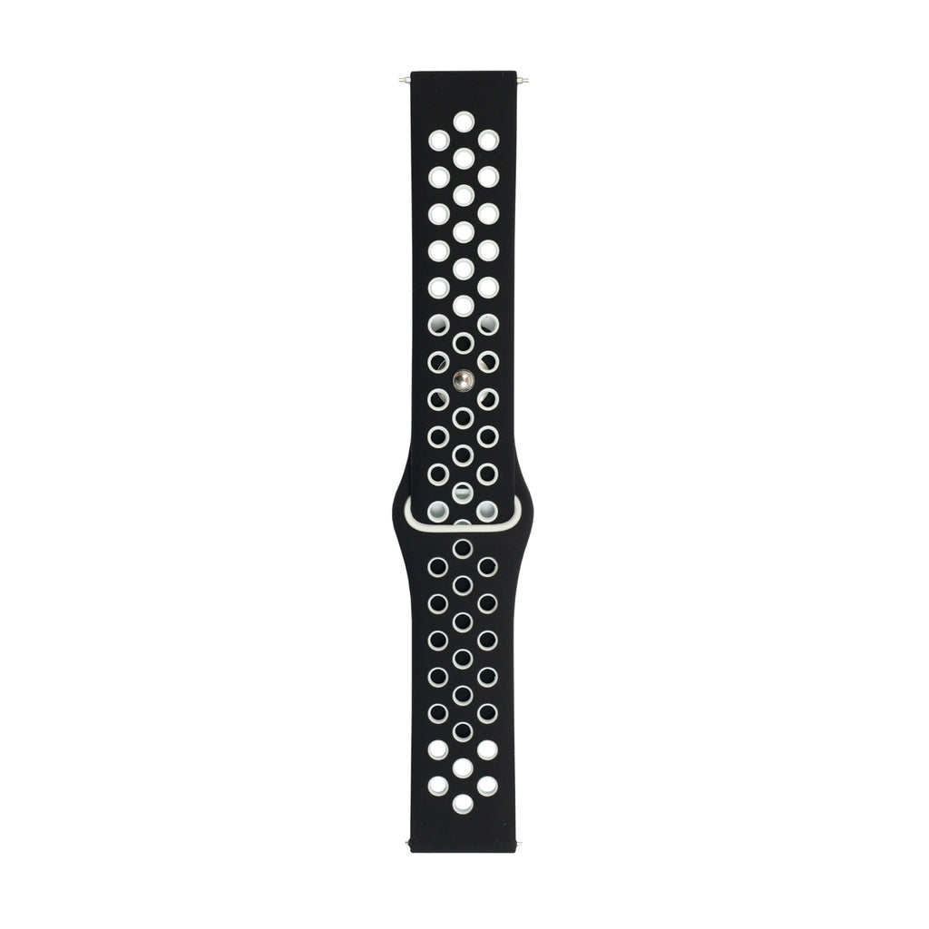 Body Glove Silicone Watch Strap - Samsung Galaxy Watch6 (40mm) / 7 (40mm) / 4 (40mm) - White/Black 3