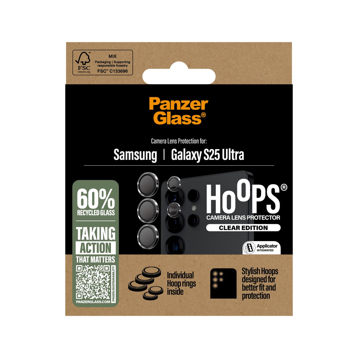 PanzerGlass Hoops - Samsung Galaxy S25 Ultra - Black Border 4