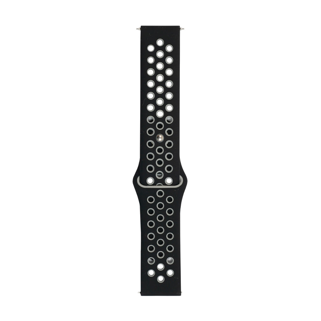 Body Glove Silicone Watch Strap - Samsung Galaxy Watch5 (44mm) / 5 (45mm) /4 (44mm) / 4 (45mm) - Black/White 2