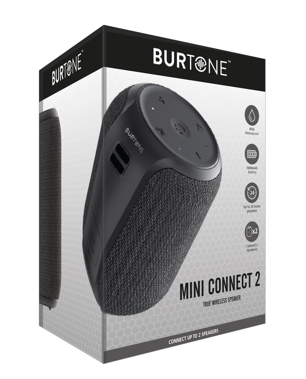 Burtone Mini Connect 2 Wireless Speaker - Black 5