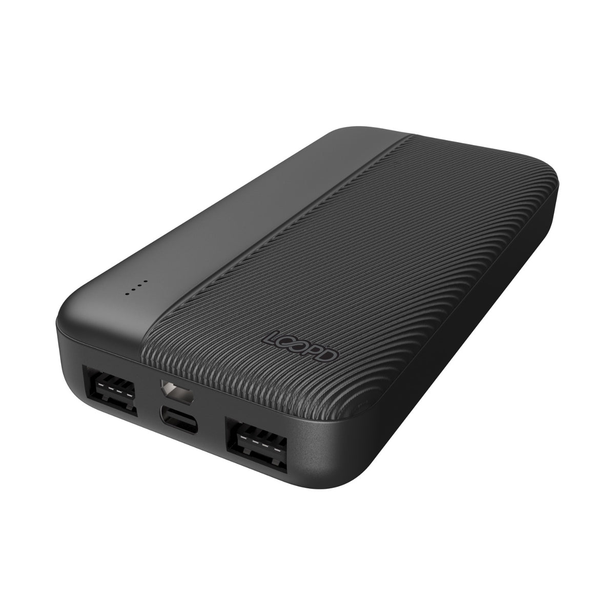 LOOP'D 4LED Indicator Powerbank - 20000mAh - Black 3