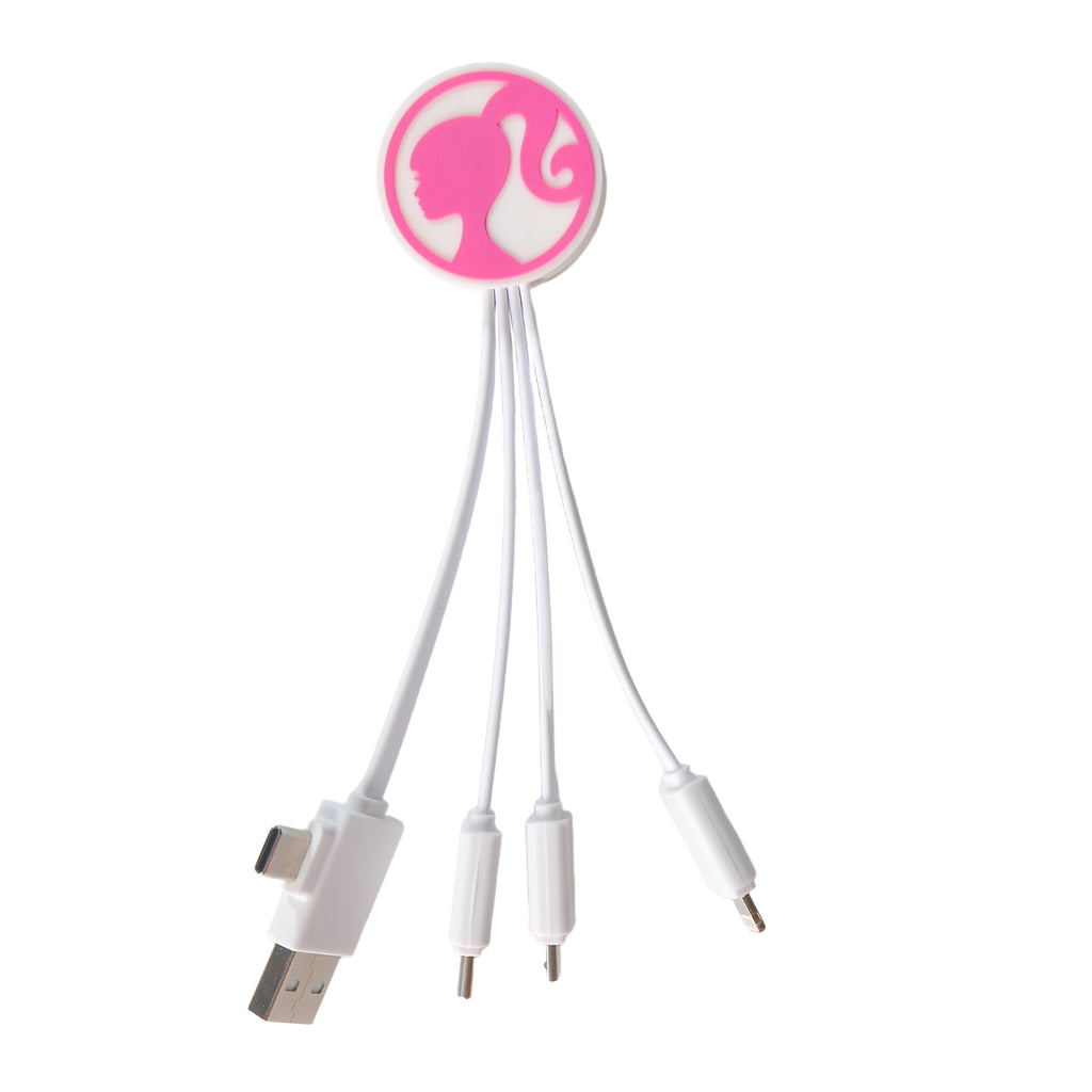 Barbie 5-In1 Cable - White - Multicolour