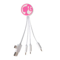 Barbie 5-In1 Cable - White - Multicolour