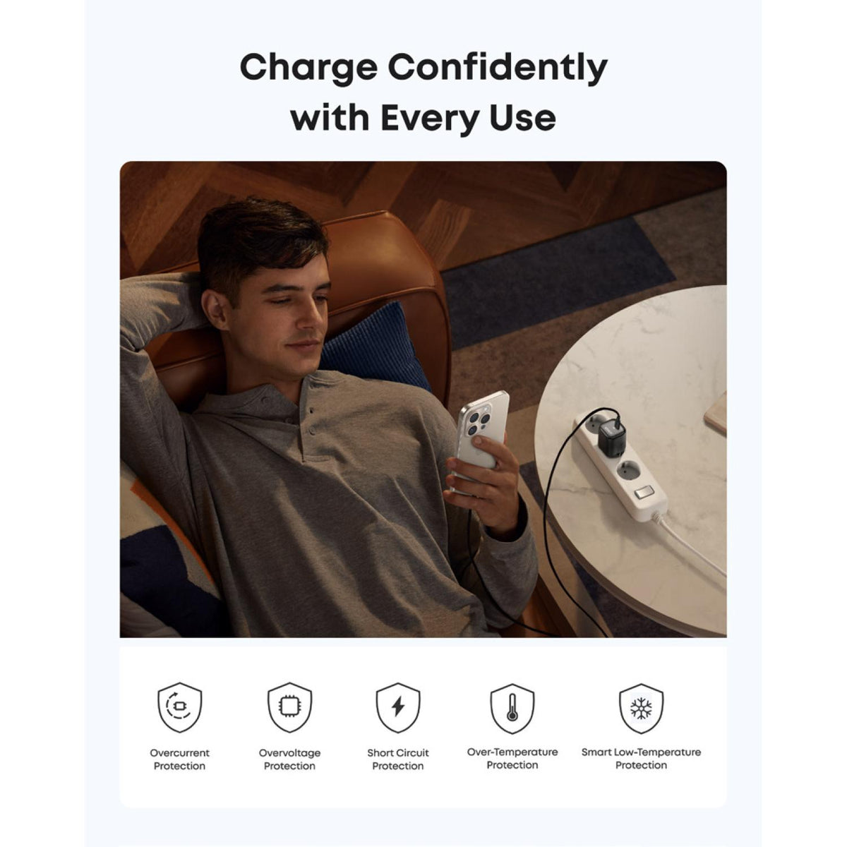 Anker Zolo 30W Compact USB C Charger With Cable - Black 5