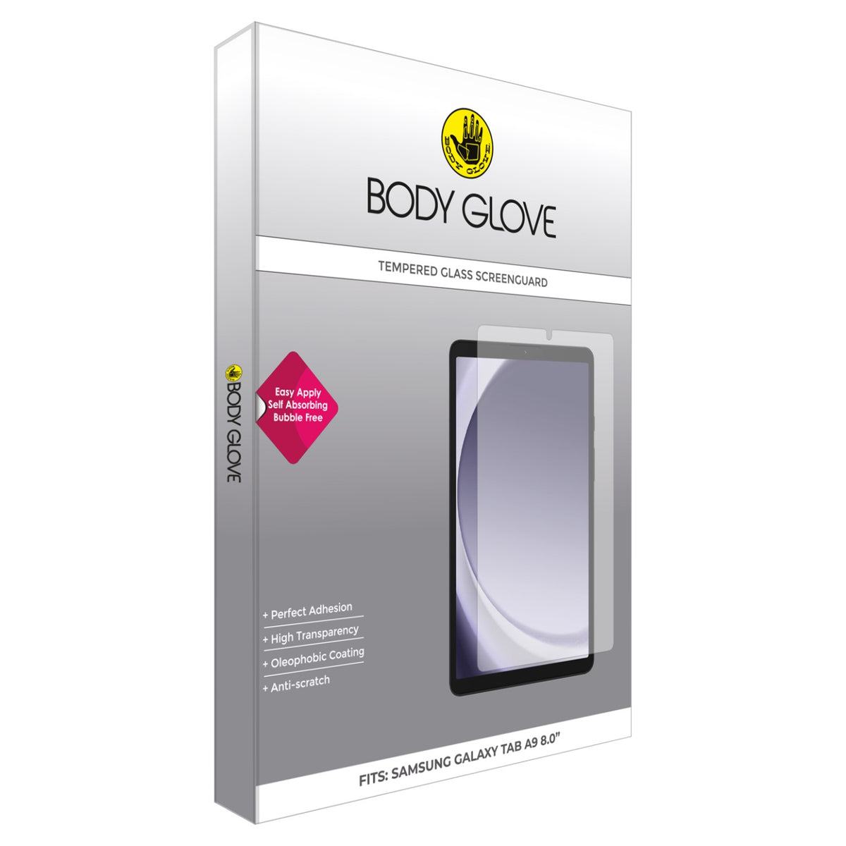Body Glove Tempered Glass Screen Protector - Samsung Galaxy Tab A9 - Clear 3