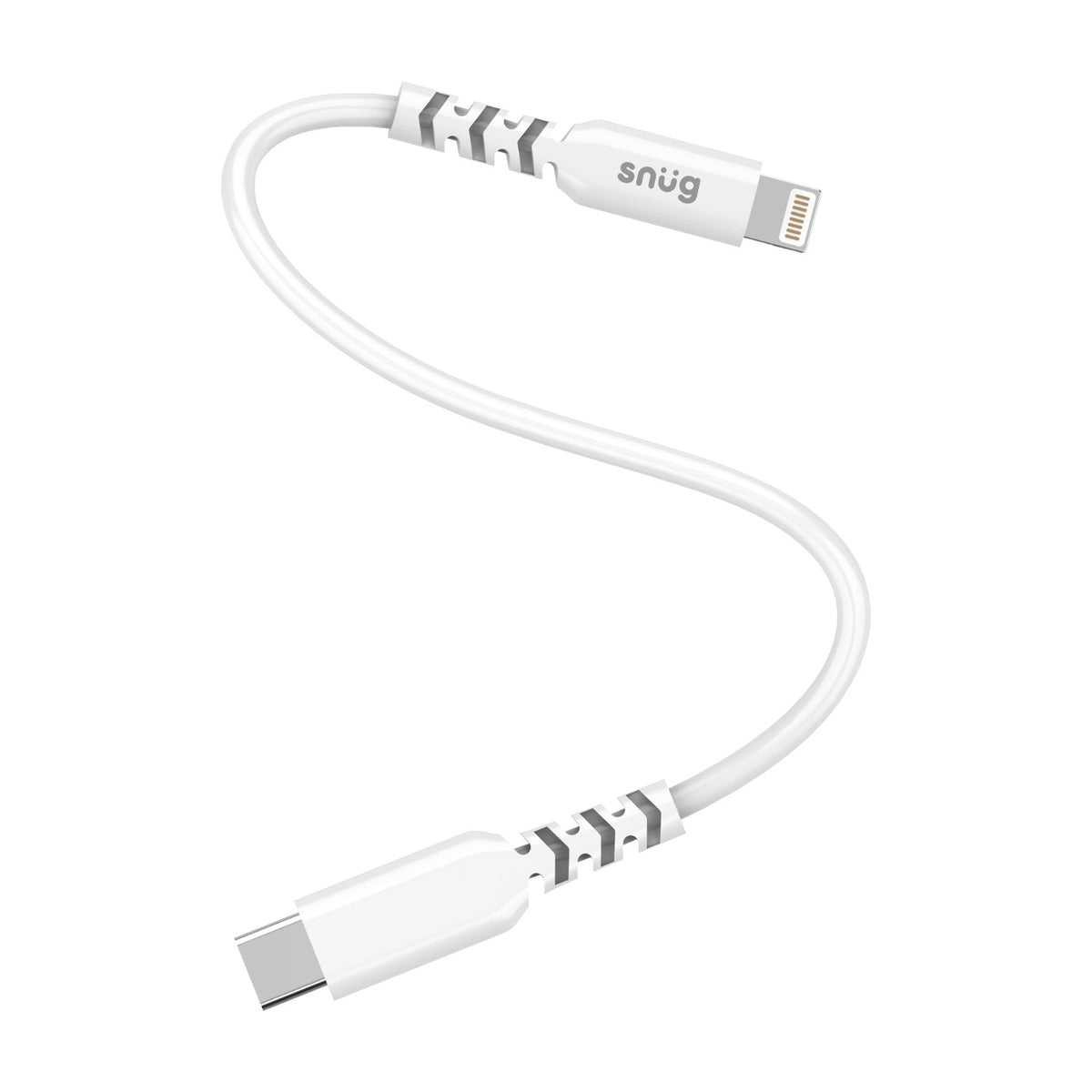 Snug Type-C To MFI Lightning Cable 30W - 25 Centimetres - White 3