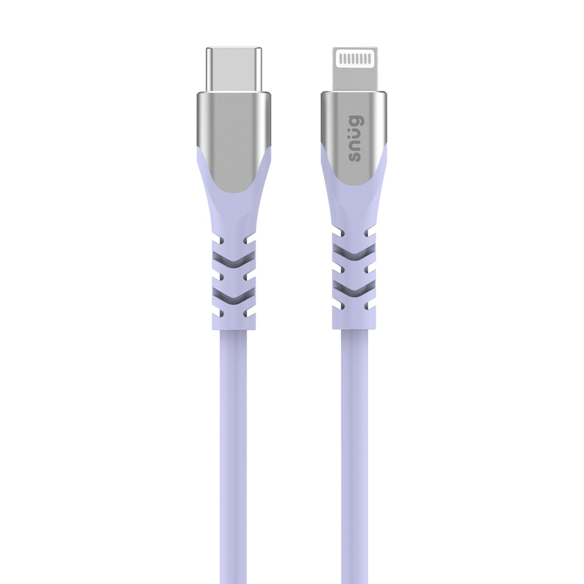 Snug Type-C To MFI Lightning Silicone Cable - 1.2 Metre - Lavender