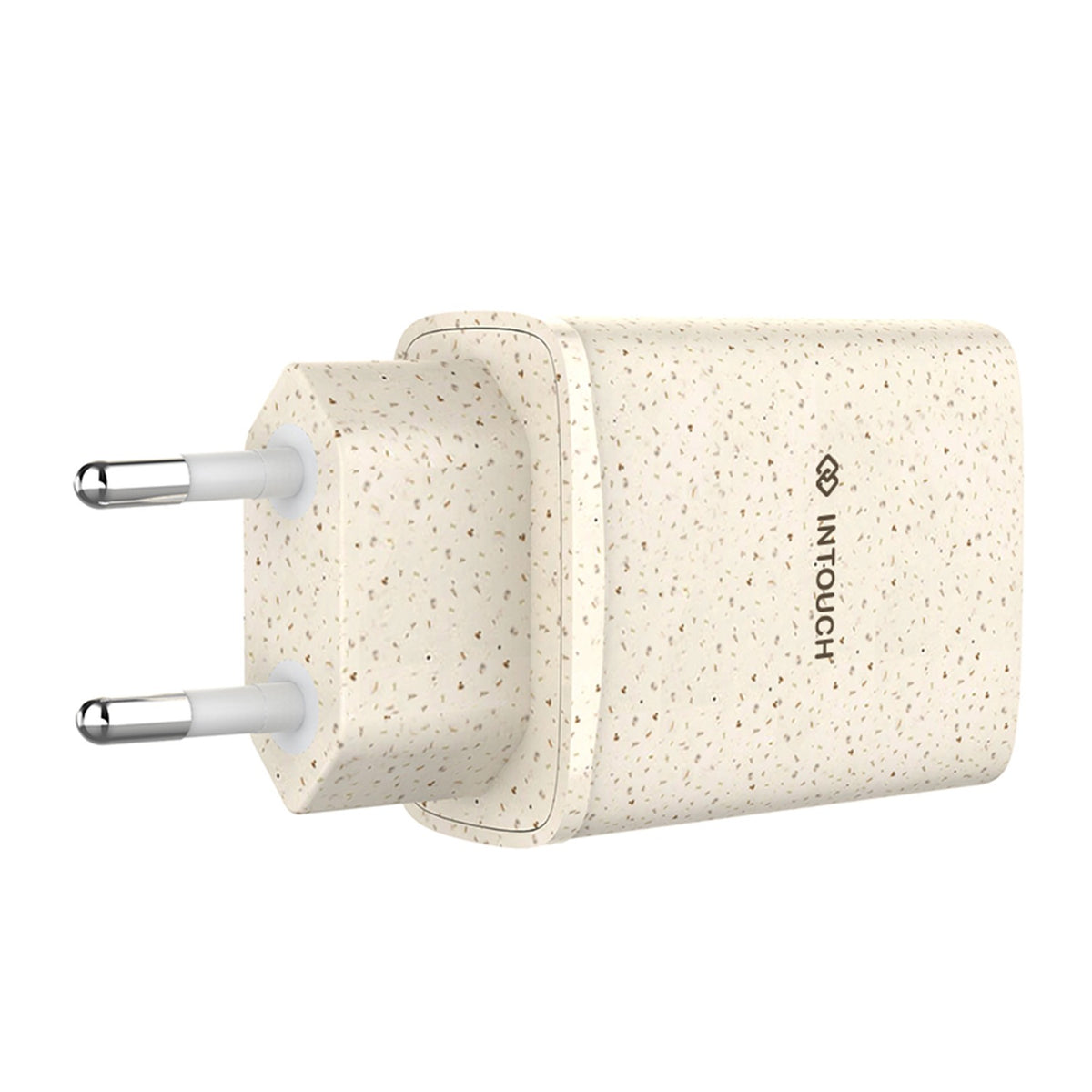Intouch 2 Port PD/USB Eco Wall Charger 20W - Wheat Straw 5