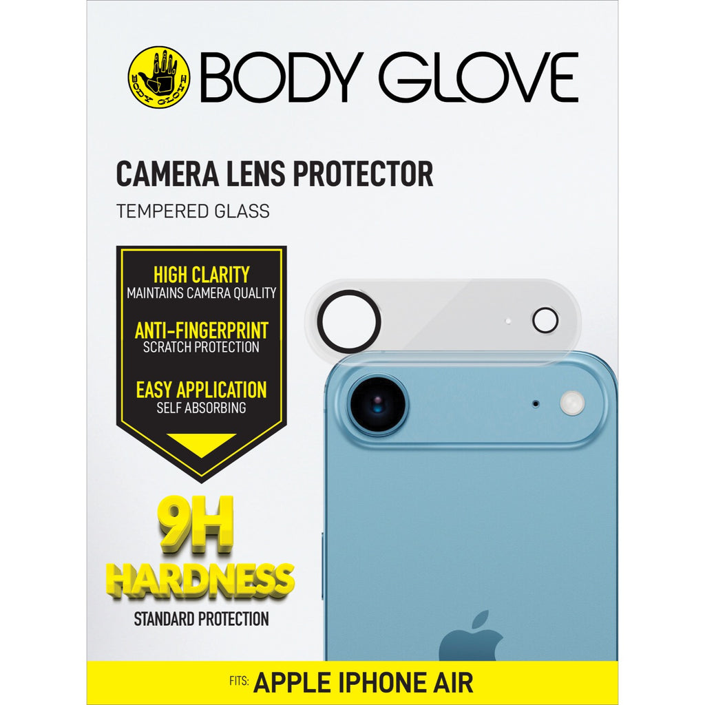 Body Glove Tempered Glass Camera Screen Protector - Apple iPhone Air - Black - Black Border 5