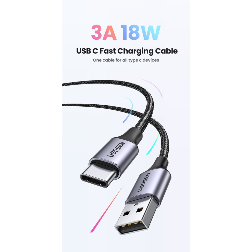 UGREEN USB To Type-C Braided Cable - 1 Metre - Black 11