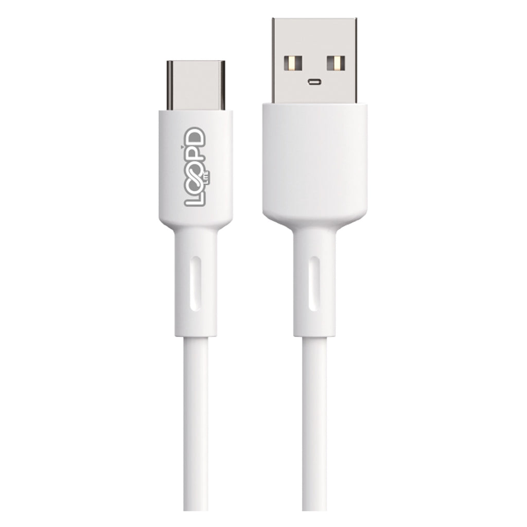 LOOP'D Lite USB To USB Type-C Cable - 1 Metre - White