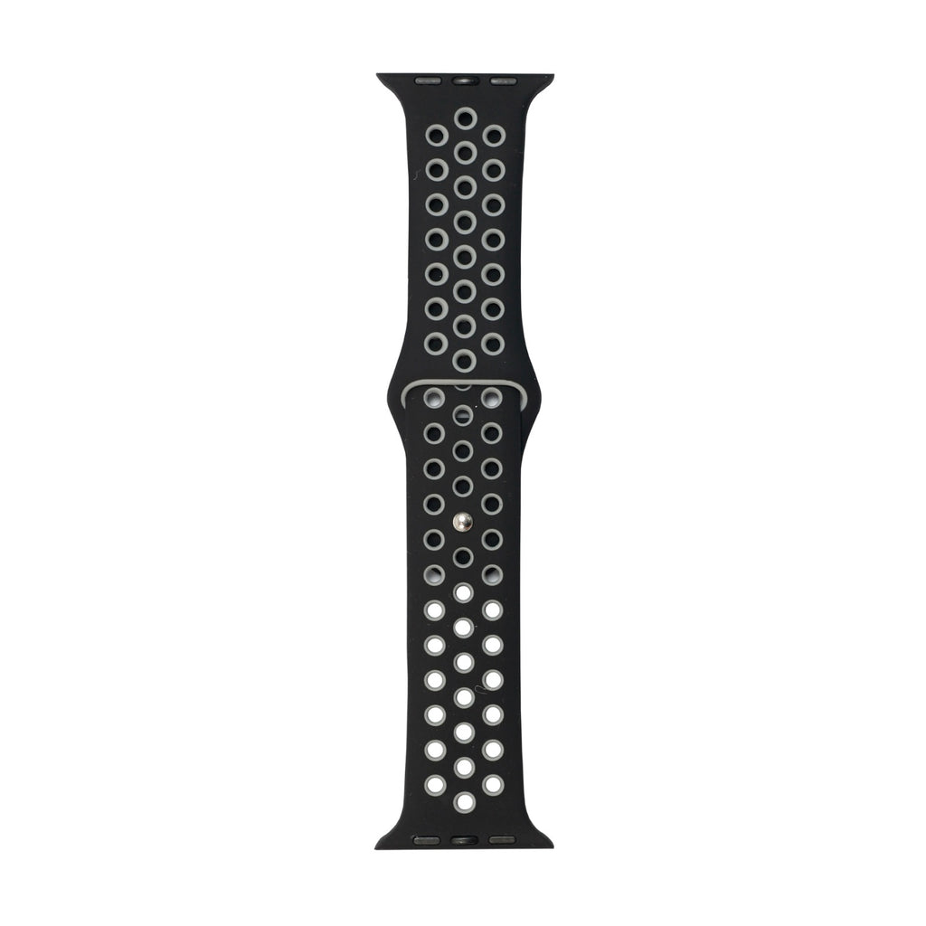Body Glove Silicone Watch Strap - Apple Watch Series Apple Watch Series 8/7 (45mm), Ultra (49mm), SE/6/5/4 (44mm) - Black/Grey 7