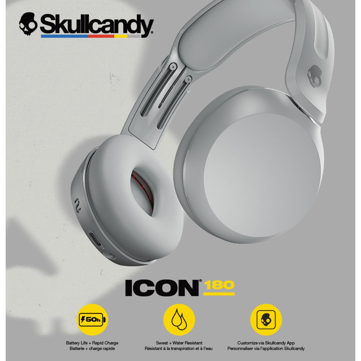 Skullcandy Icon® 180 Headphones - Cement 11