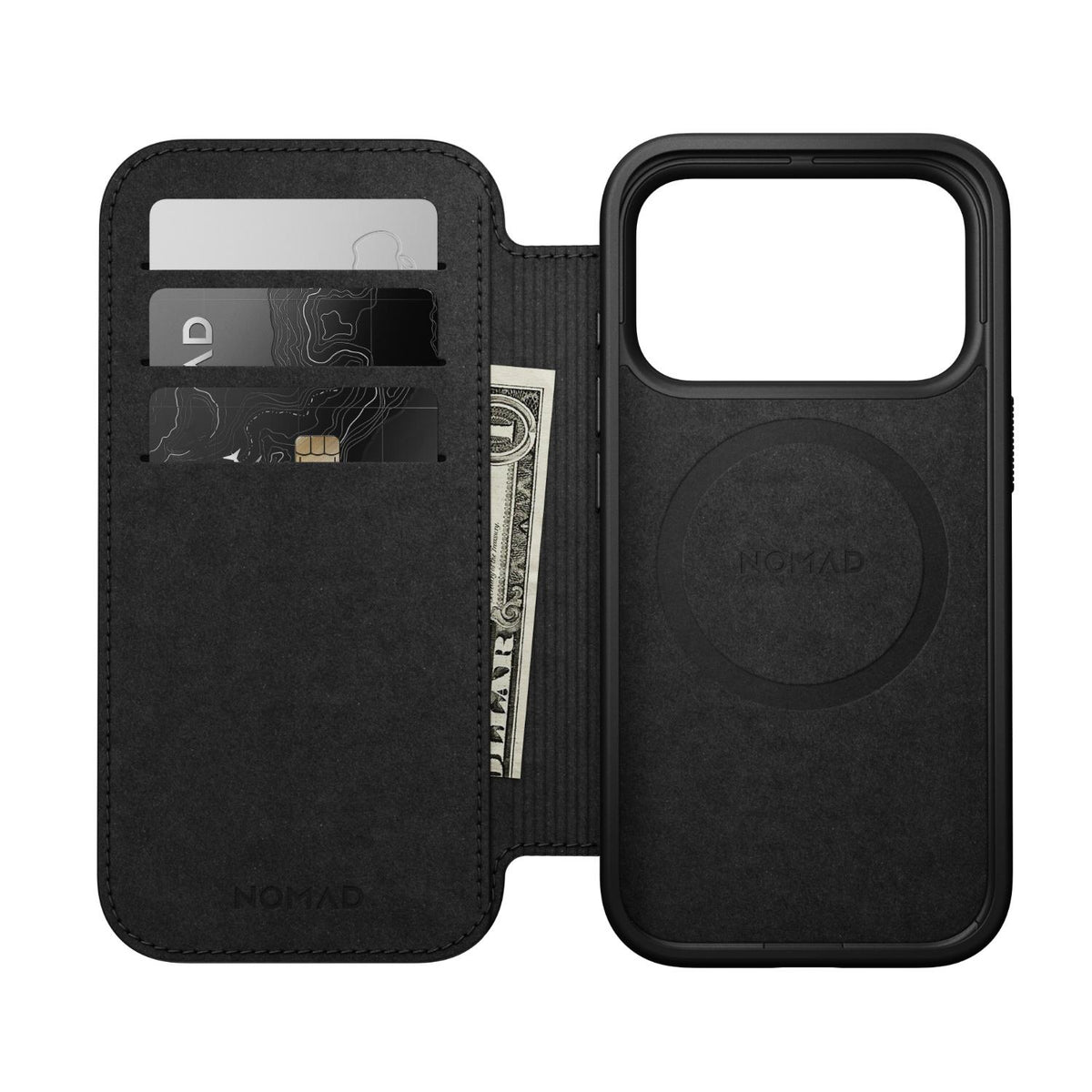 Nomad Mag Modern Leather Folio - Apple iPhone 18 Pro / 17 Pro - Black 4