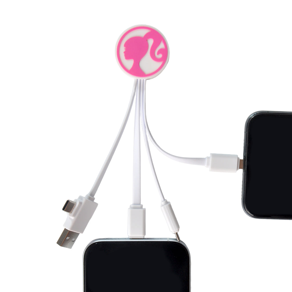 Barbie 5-In1 Cable - White - Multicolour 4