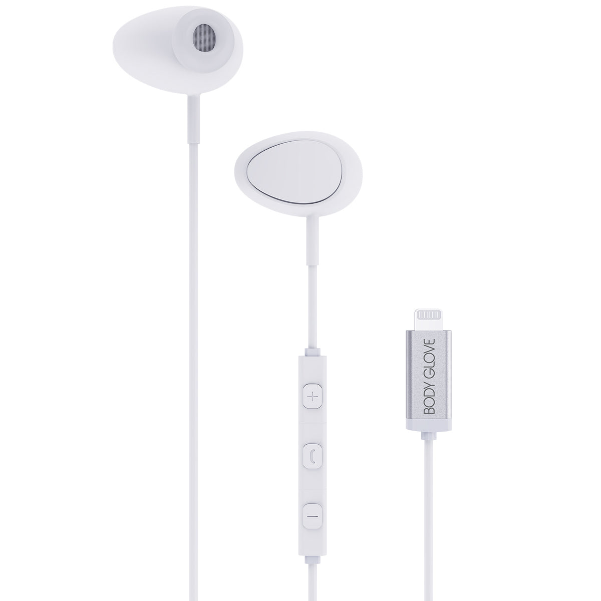 Body Glove Lightning Wired Earphones - White