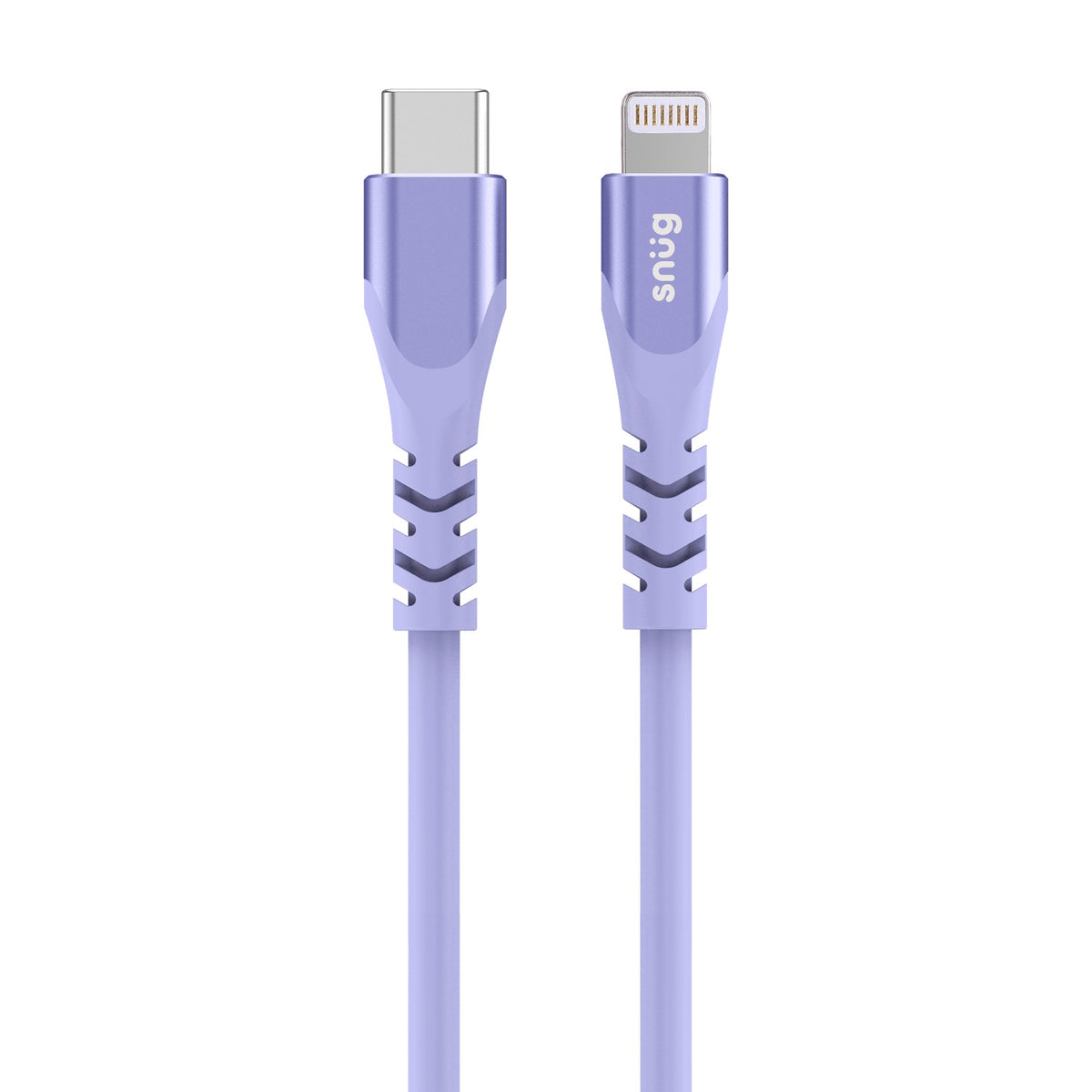 Snug Type-C To MFI Lightning Silicone Cable - 1.2 Metre - Lavender 3