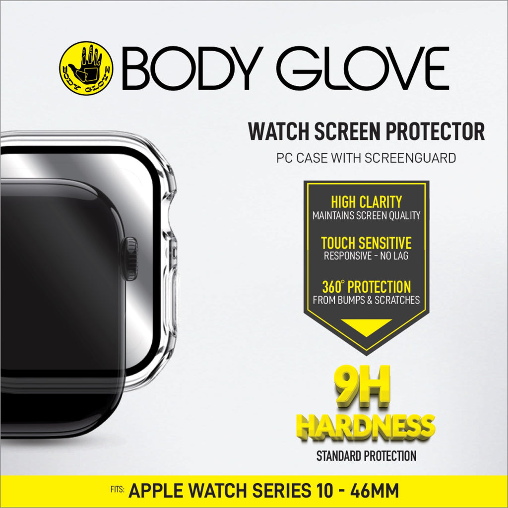 Body Glove Case With Screenguard - Apple Watch 10 46mm - Watch Series 10 46mm - Clear
