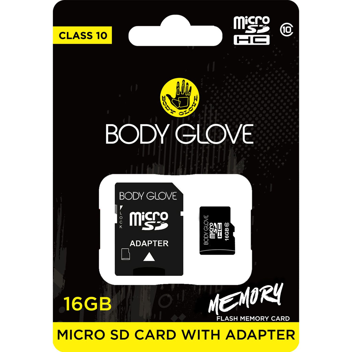 Body Glove Micro SD Card & Adapter - 16GB - Black