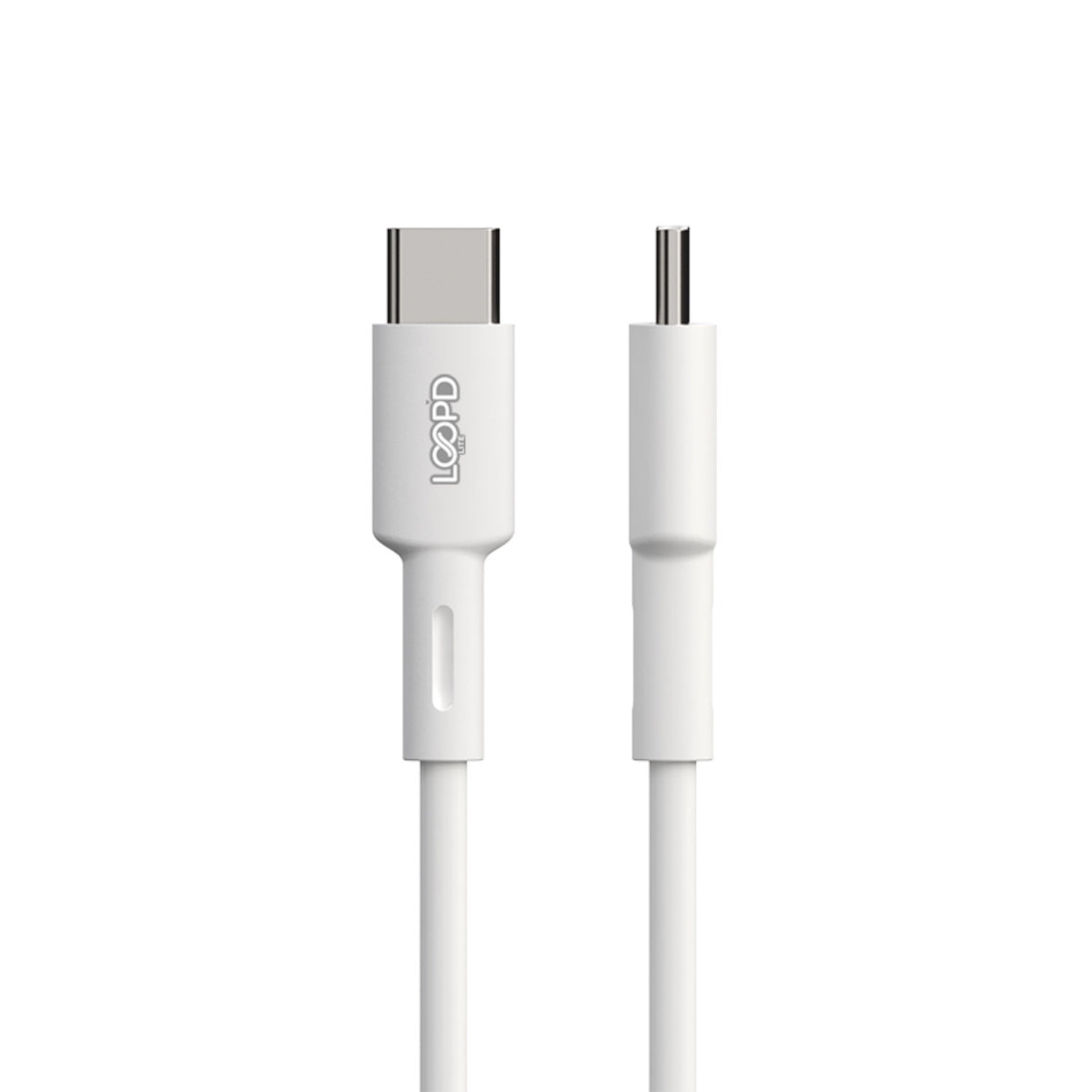 LOOP'D Lite Type-C To Type-C Cable 60W - 1 Metre - White
