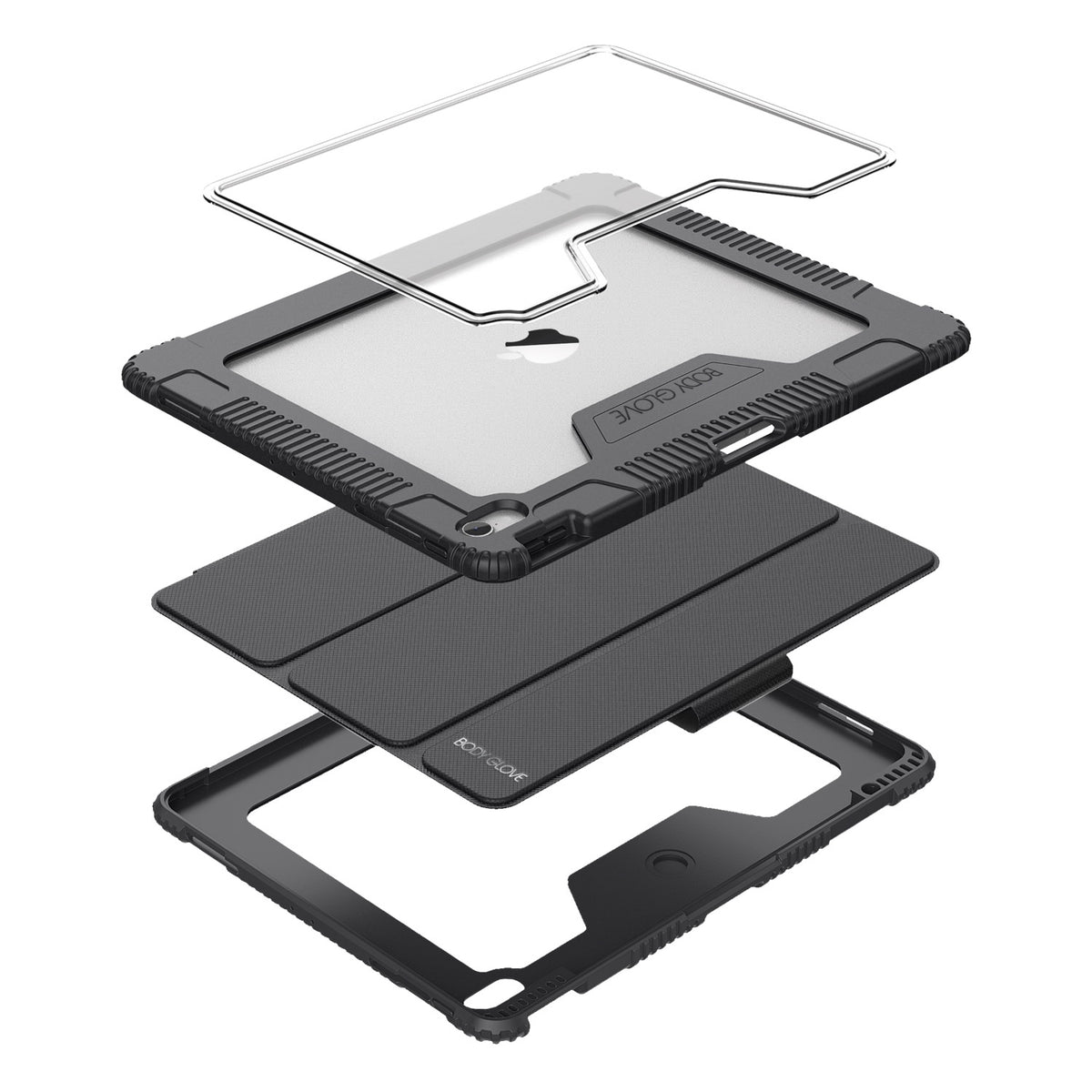 Body Glove Active Case - Apple iPad 11-inch (A16, 2025) / iPad 10.9-inch 10th Gen (2022) - Black/Clear 6