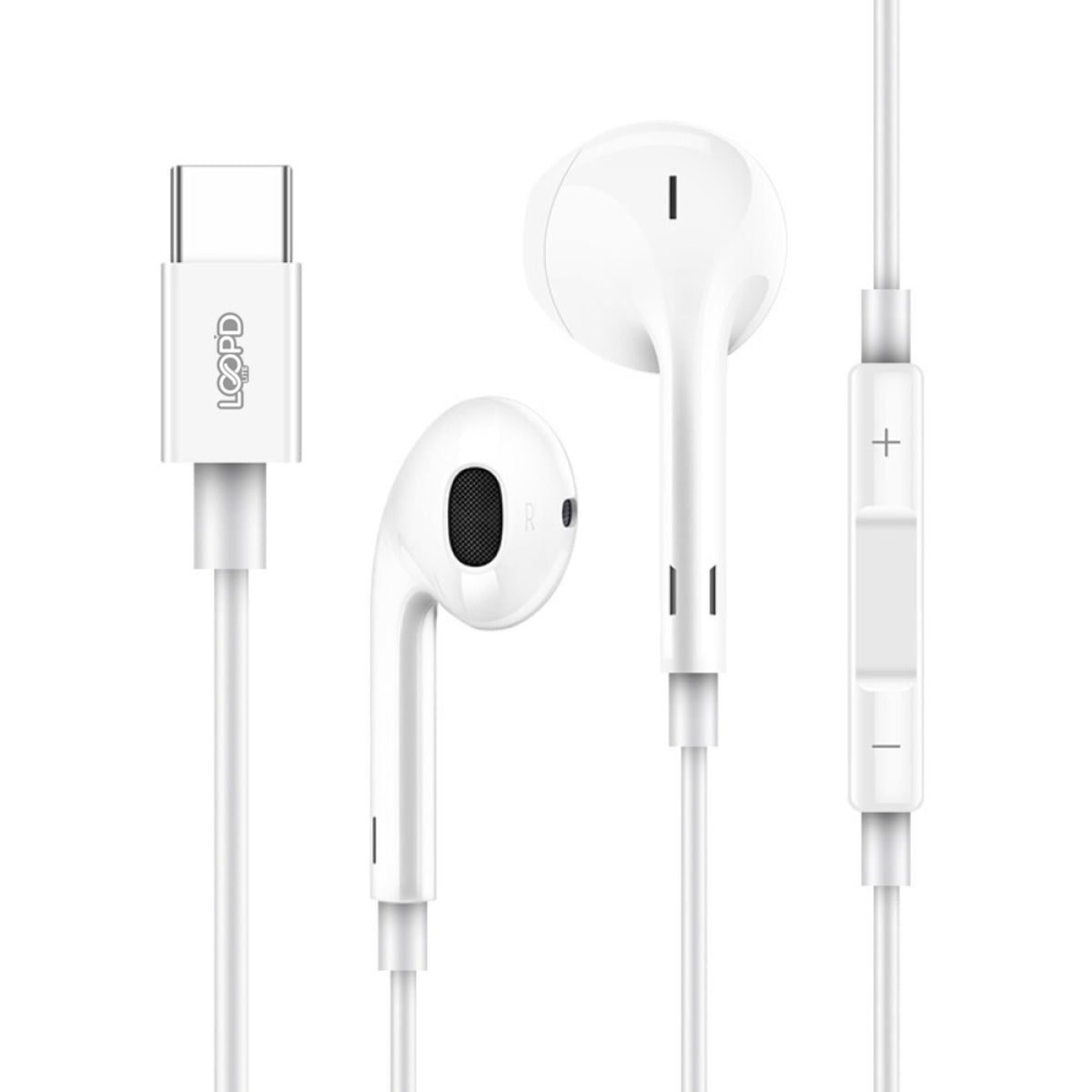 LOOP'D Lite Wired Type-C Earphones - White 2