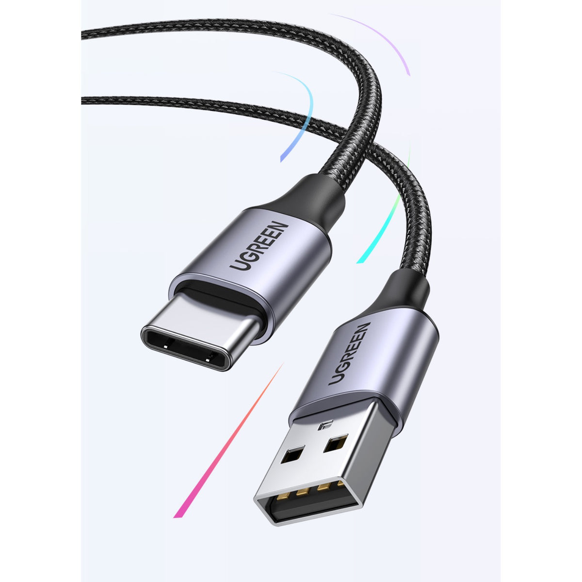 UGREEN USB To Type-C Braided Cable - 1 Metre - Black 2