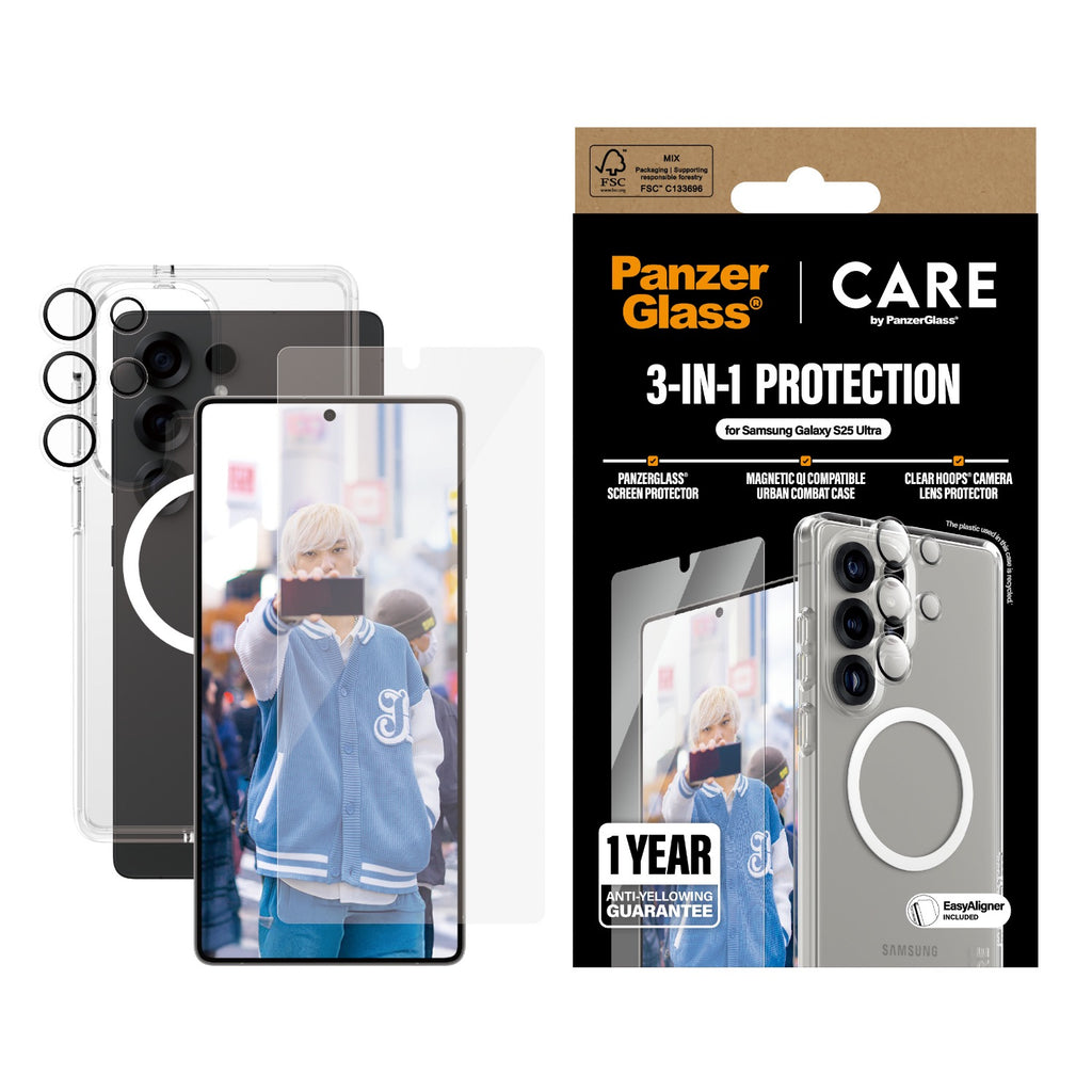 PanzerGlass 3-In-1 Protection Bundle - Samsung Galaxy S25 Ultra - Multicolour 3