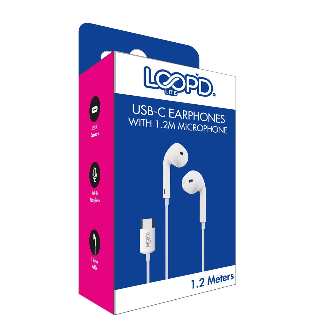 LOOP'D Lite Wired Type-C Earphones - White 4