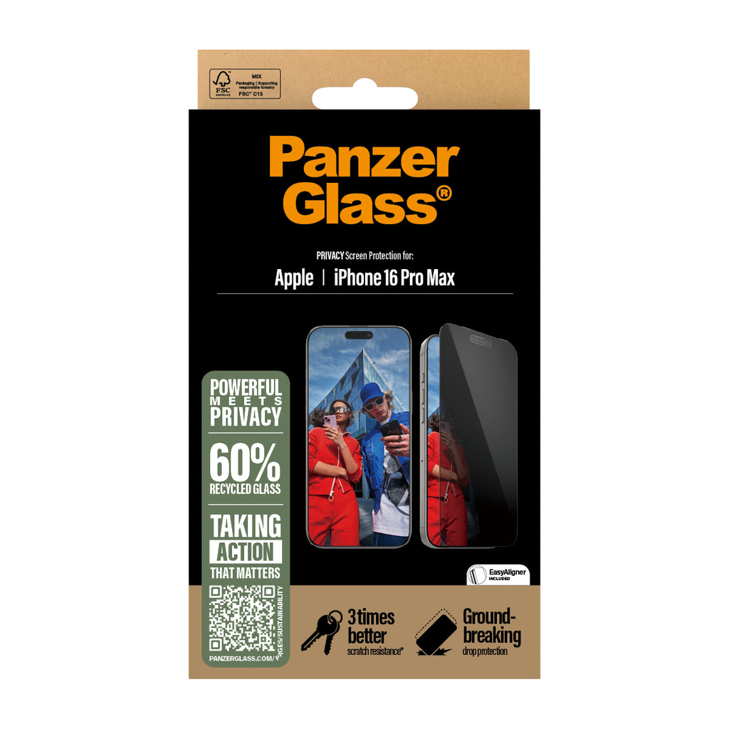 PanzerGlass Screen Protector Ultra Wide Fit - Apple iPhone 16 Pro Max - Border - Black 4