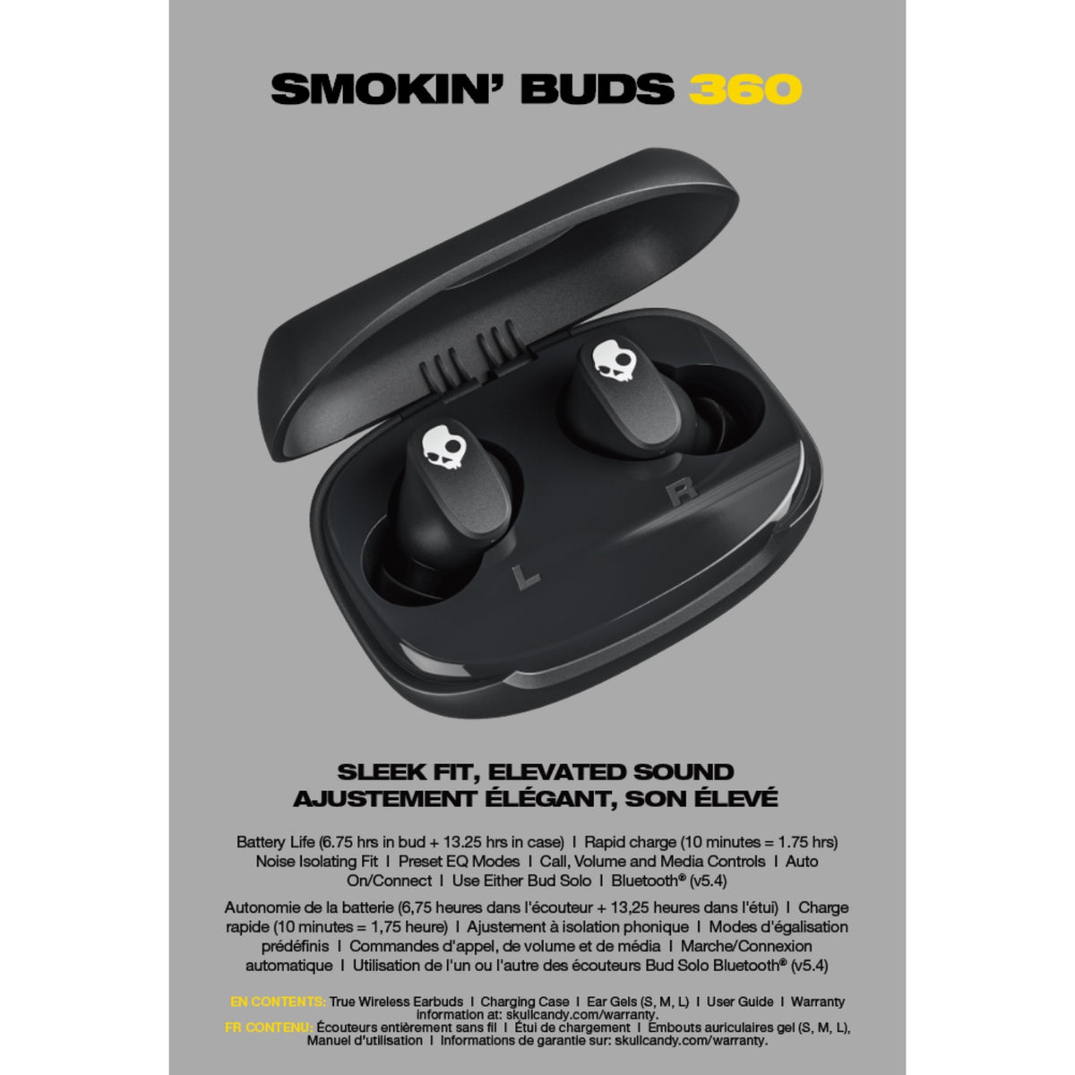 Skullcandy Smokin' Buds® 360 Earbuds - Black - True Black 11
