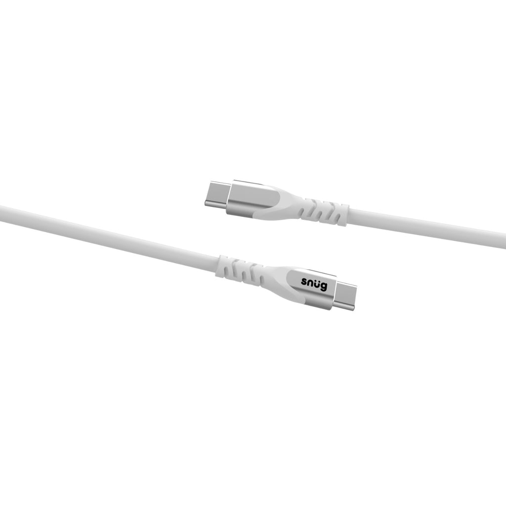 Snug Type-C To Type-C Silicone Cable - 1.2 Metre - White 3