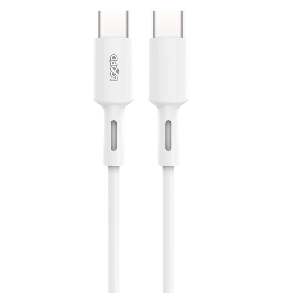 LOOP'D Lite Type-C To Type-C Cable 60W - 1 Metre - White 3