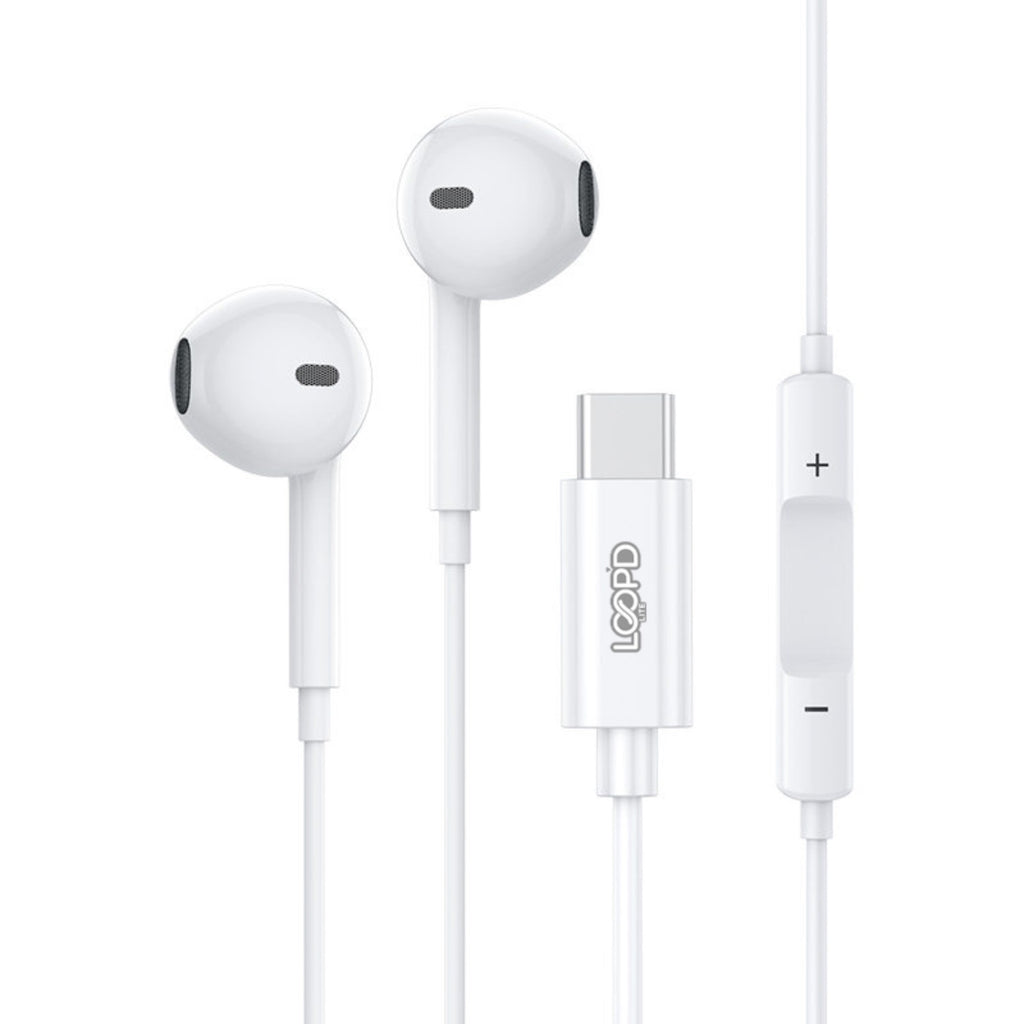 LOOP'D Lite Wired Type-C Earphones - White 3