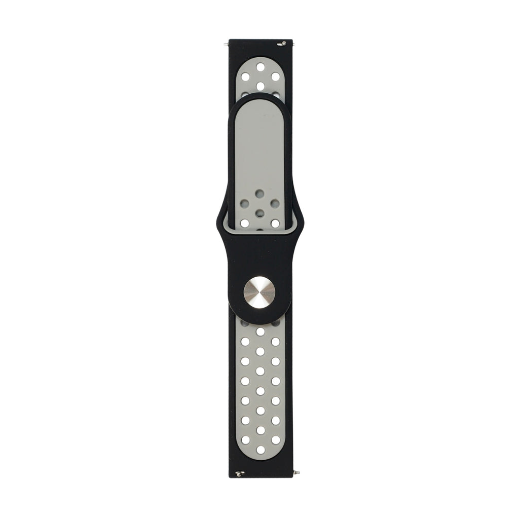 Body Glove Silicone Watch Strap - Samsung Galaxy Watch5 (44mm) / 5 (45mm) /4 (44mm) / 4 (45mm) - Black/White 6