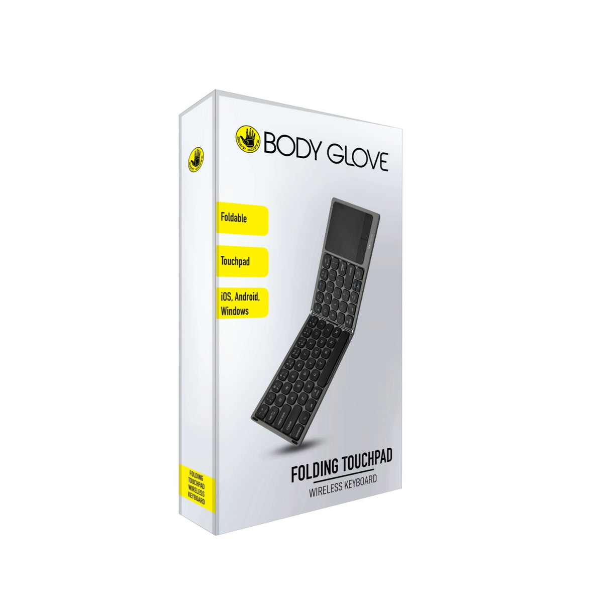 Body Glove Wireless Folding Hinge Keyboard With Touchpad - Black 8