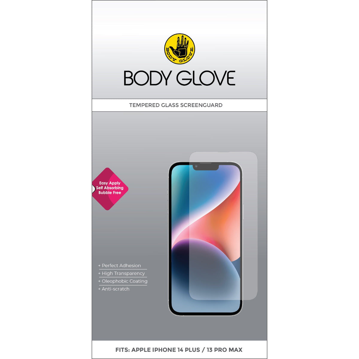 Body Glove Tempered Glass Screen Protector - Apple iPhone 14 Plus / iPhone 13 Pro Max - Clear