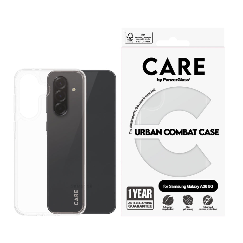 PanzerGlass Care by PanzerGlass Urban Combat Case - Samsung Galaxy A36 – - Clear