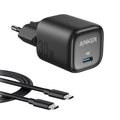 Anker Zolo 30W Compact USB C Charger With Cable - Black