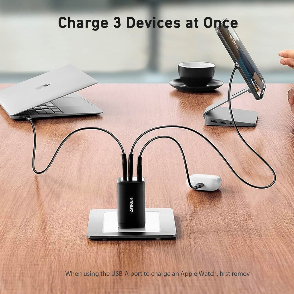 Anker 735 3 Port Wall Charger 65W - Black 5