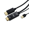 Gizzu 4K HDMI to DP Cable (1.8m) – Black