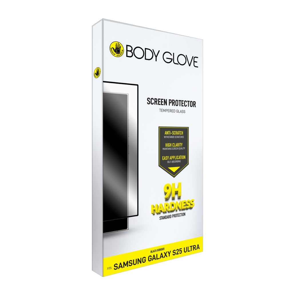 Body Glove Tempered Glass Screen Protector - Samsung Galaxy S25 Ultra - Black Border 5