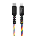 Snug Type-C To MFI Lightning Rainbow Cable - 1.2 Metre - Multicolour
