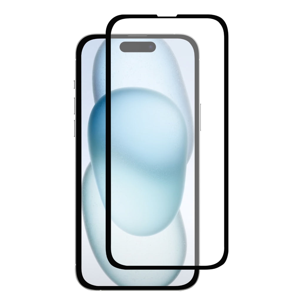 Body Glove Tempered Glass Screen Protector - Apple iPhone 16 / iPhone 15 - Black Border 5
