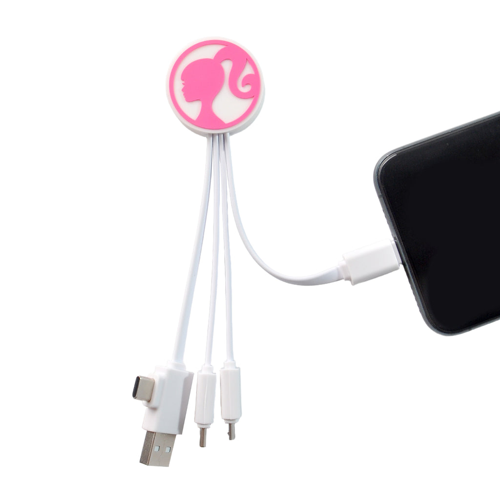 Barbie 5-In1 Cable - White - Multicolour 3