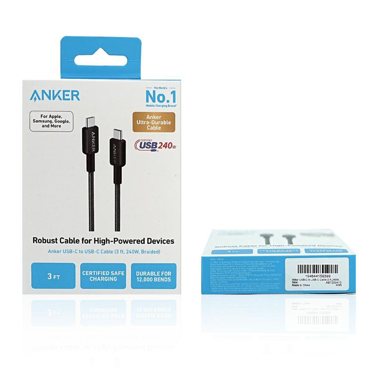 Anker 310 USB-C To USB-C Cable 60W 0.9M - Black 7