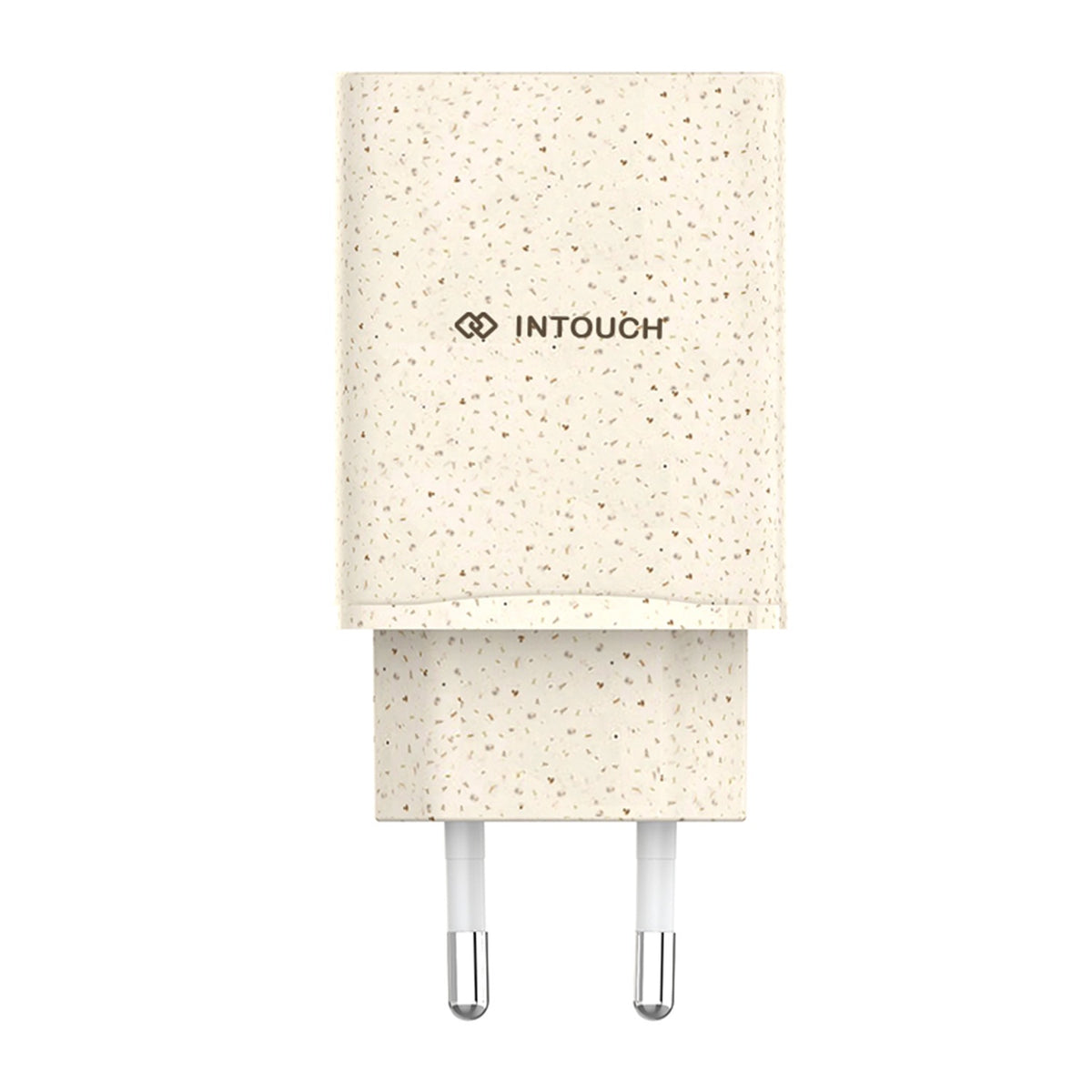 Intouch 2 Port PD/USB Eco Wall Charger 20W - Wheat Straw 3