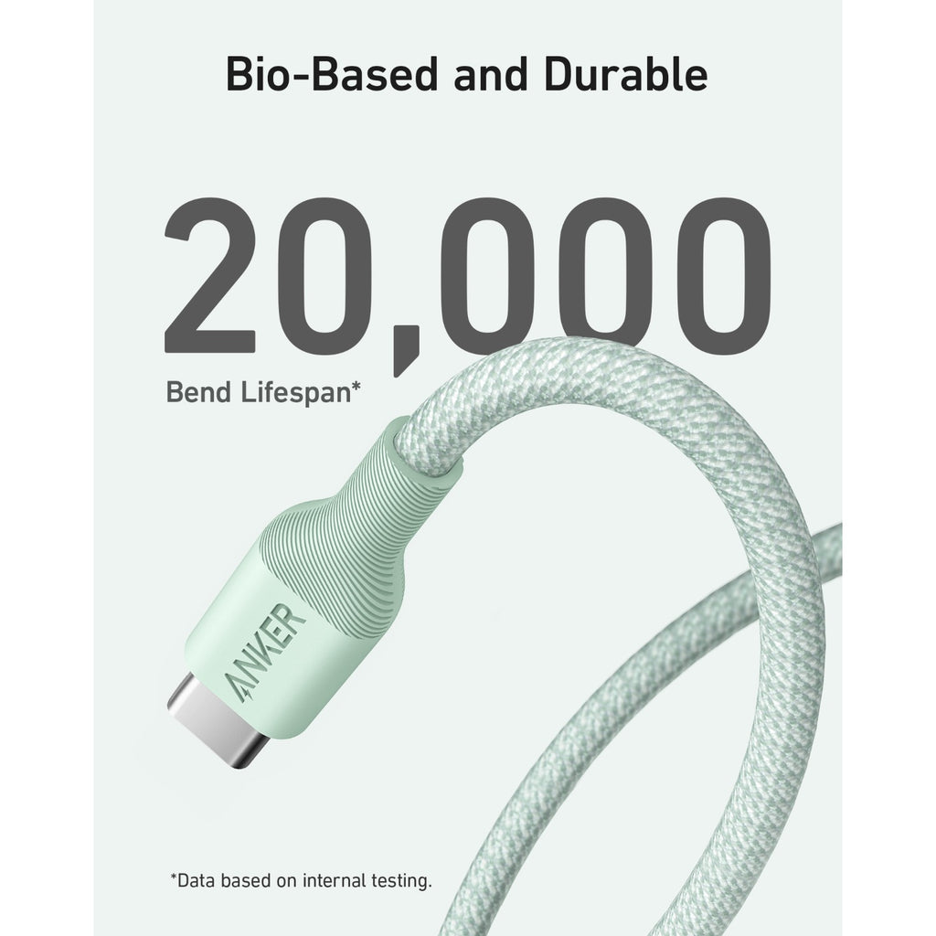 Anker 544 Bio-Based USB C-USB C Cable Fast Charging 140W 0.9M - Green 4