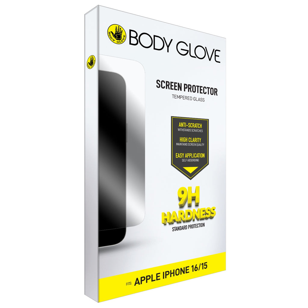 Body Glove Tempered Glass Screen Protector - Apple iPhone 16 / iPhone 15 - Clear 10