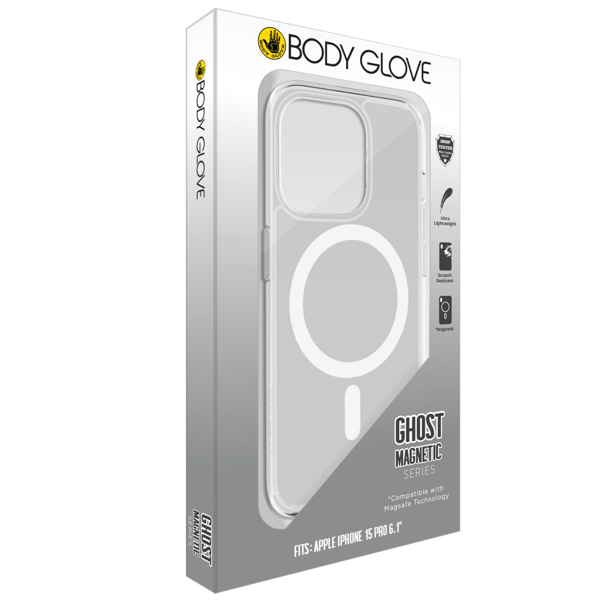 Body Glove Ghost Magnetic Case - Apple iPhone 15 Pro - Clear 9